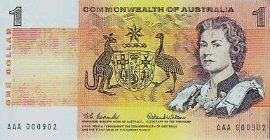 Australian_$1_note_paper_front